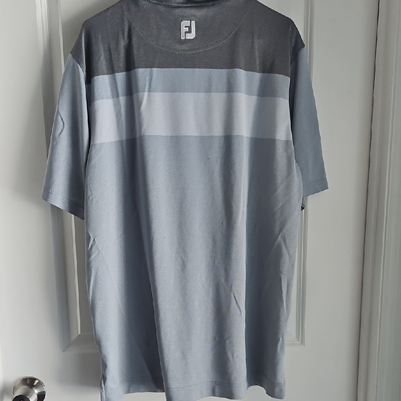 FootJoy Men's Polo in Gray and Blue Tones - Picture 4 of 4